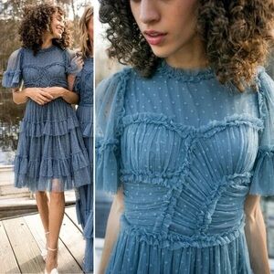 IvyCity short whimsical dress (blue)